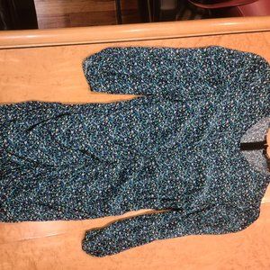 Blue flowery midi dress